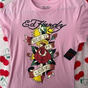 Ed Hardy “True To My Love” Graphic Tee